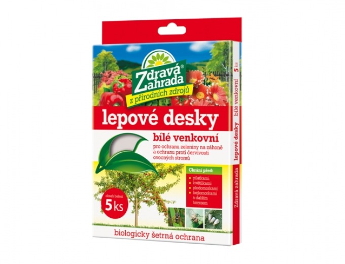 Deska lepová  bílá 5ks/pilatky/venkovní